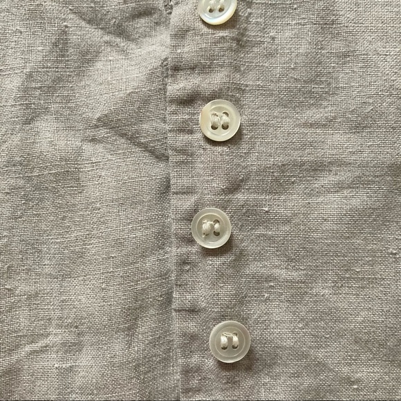 Vintage Ann Taylor Linen Button up Top - Picture 4 of 5